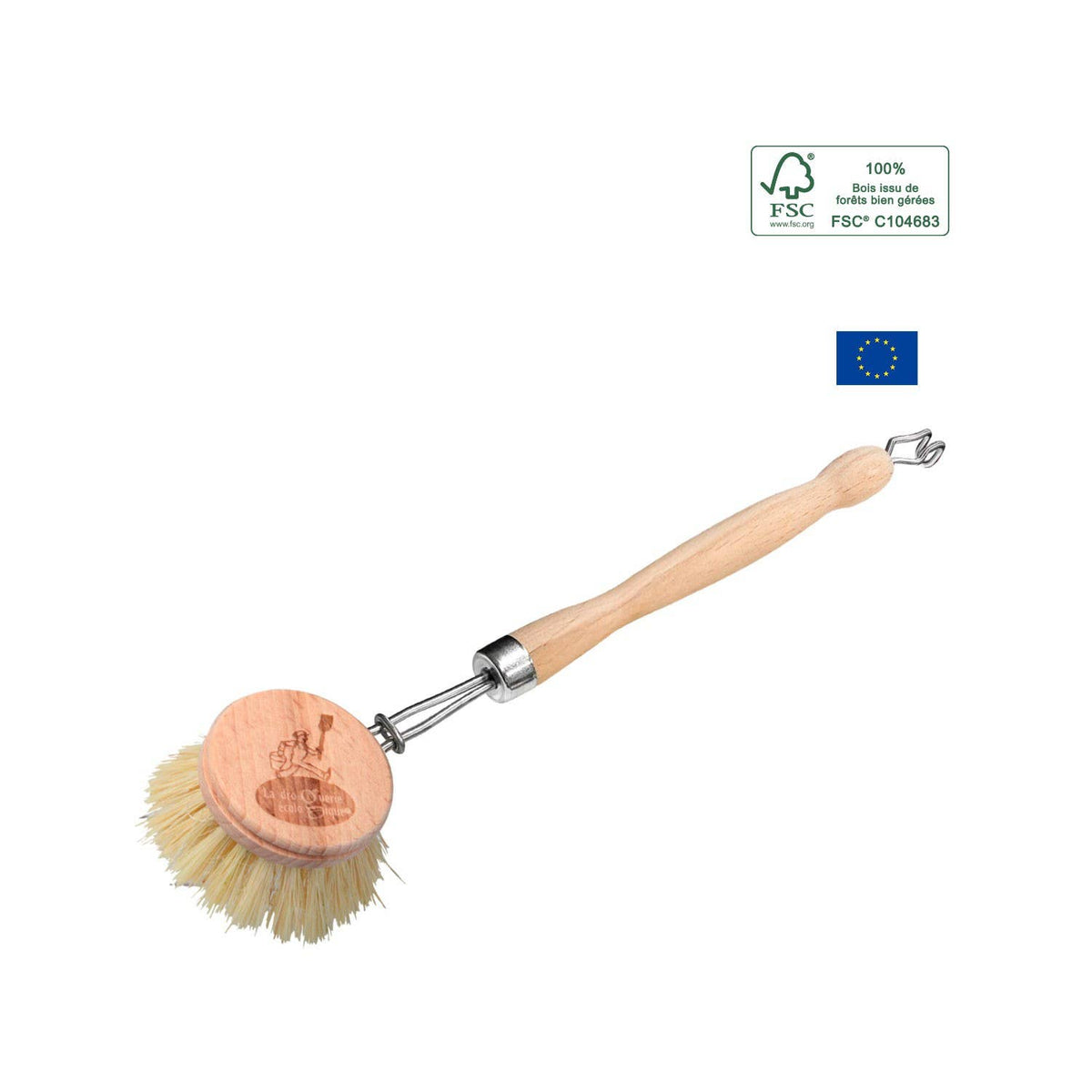 Brosse Vaisselle Rechargeable Fibres Naturelles Bois